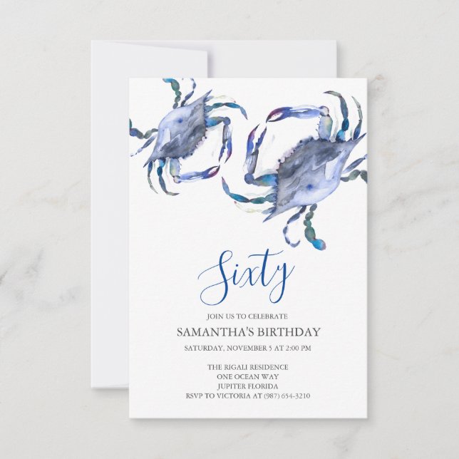 Convites de aniversário da Praia 60 (Frente)