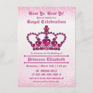 Convites de aniversário da Princesa