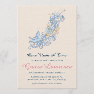 convites de aniversário da princesa Cinderela