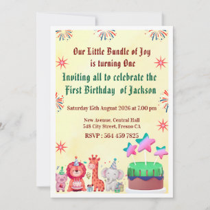 Convites de Aniversário da Selva Fofos