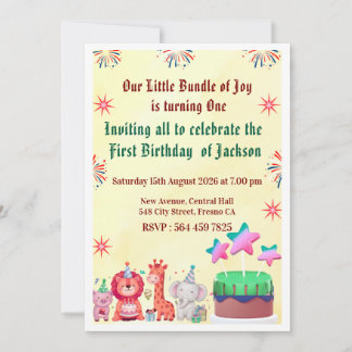 Convites de Aniversário da Selva Fofos
