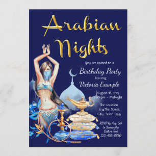 Convites de Aniversário das Noites Árabes