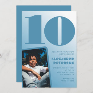 Convites de aniversário de 10 anos de gradiente az