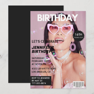 convites de aniversário de 16 anos para ela Capa d