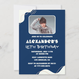 Convites de aniversário de 18 anos simples para ho
