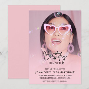 convites de aniversário de 19 anos Foto do Jantar 