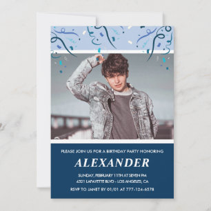 Convites de aniversário de 19 anos masculinos Foto