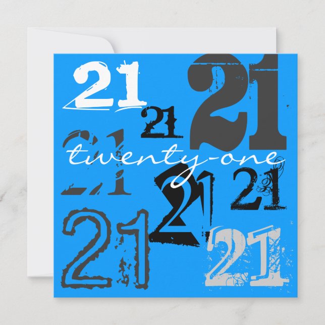 Convites de Aniversário de 21 Anos (Frente)