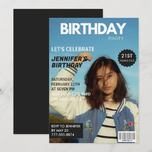 convites de aniversário de 21 anos Capa de Revista