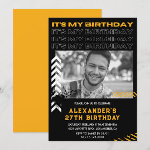 convites de aniversário de 27 anos homens Foto Spr