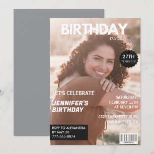 convites de aniversário de 27 anos para ela Capa d