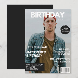 Convites de aniversário de 27 anos para ele Revist