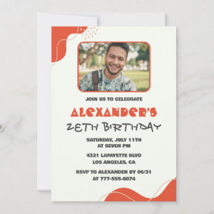 Convites de aniversário de 28 anos para homens Mod