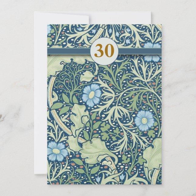 convites de aniversário de 30 anos (Frente)