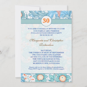 convites de aniversário de 30 anos de casamento az