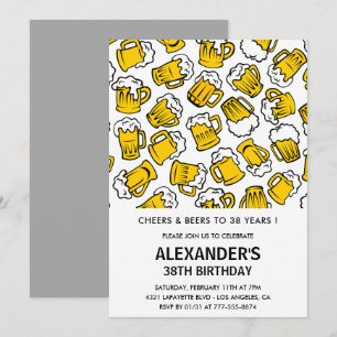Convites de aniversário de 38 anos para homens Che