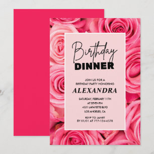 convites de aniversário de 39 anos Jantar de anive