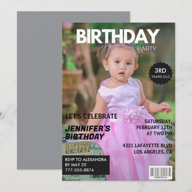 convites de aniversário de 3 anos para ele Capa de (Frente/Verso)