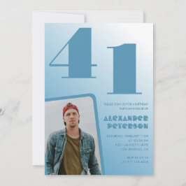 Convites de aniversário de 41 ruas com gradiente a