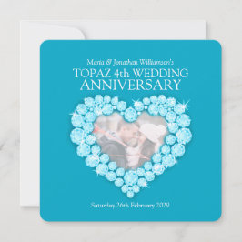 convites de aniversário de 4 anos de casamento com