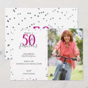 Convites de Aniversário de 50 anos 50 e Fabuloso