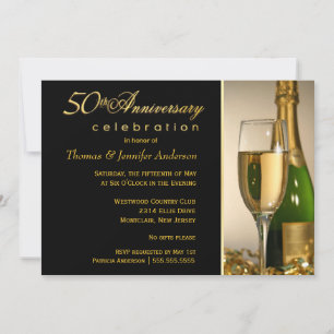 Convites de Aniversário de 50 anos com Monograma