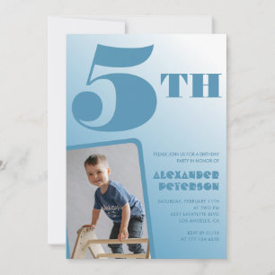 Convites de aniversário de 5 anos do menino Foto A