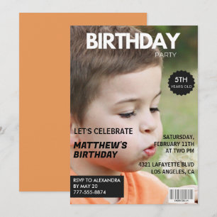convites de aniversário de 5 anos para ele Capa de
