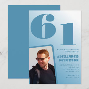 Convites de aniversário de 61 ruas para gradação d