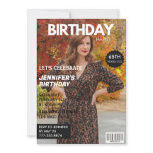 convites de aniversário de 65 anos para ela Capa d