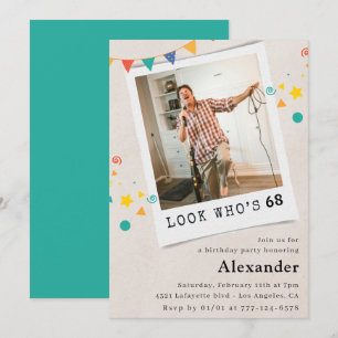 Convites de aniversário de 68 anos engraçados para