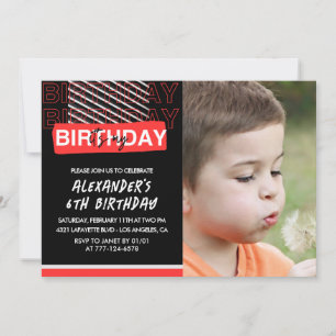 convites de aniversário de 6 anos menino Festa Fot