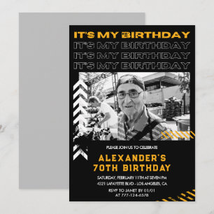 convites de aniversário de 70 anos Homens Foto pin
