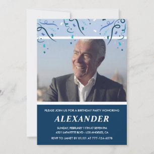 Convites de aniversário de 75 anos masculinos Foto