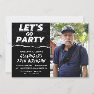 Convites de aniversário de 77 anos para Homens Pre