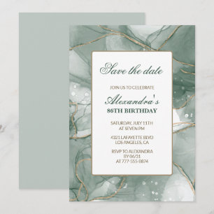 Convites de aniversário de 86 anos elegantes Salve