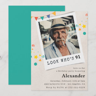 Convites de aniversário de 91 anos engraçados para