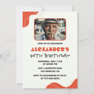 Convites de aniversário de 96 anos para homens bra