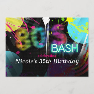 Convites de aniversário de apresentação retrô de a