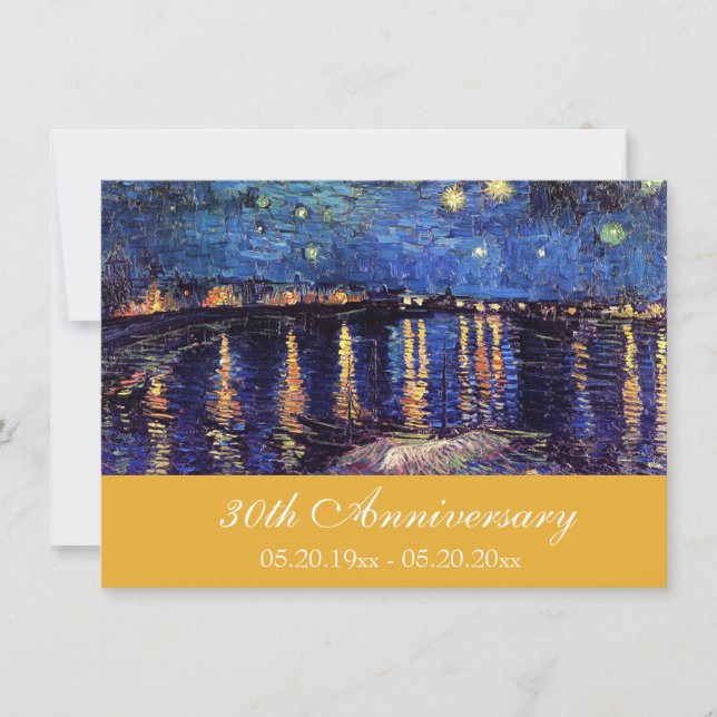 Convites de aniversário de arte fina famosa. (Frente)