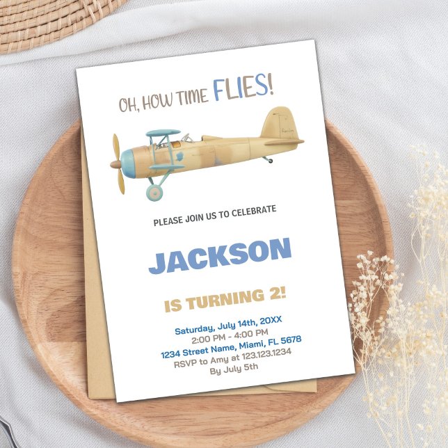 Convites de aniversário de avião (Airplane Birthday Invitations)