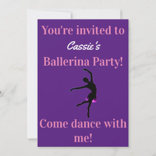 Convites de Aniversário de Bailarina