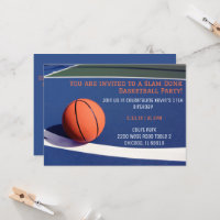 Convites de aniversário de basquetebol no tribunal