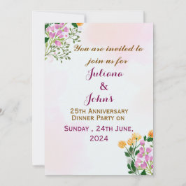 Convites de Aniversário de Casamento