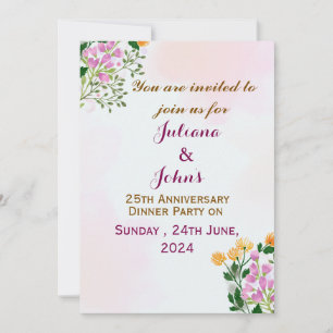 Convites de Aniversário de Casamento