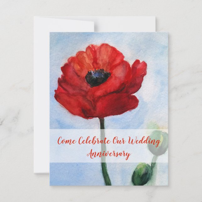 Convites de Aniversário de Casamento, Arte de Papo (Frente)