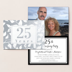 Convites de Aniversário de Casamento de 25 Anos co