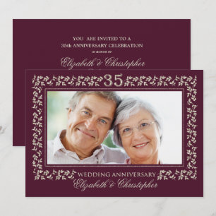Convites de Aniversário de Casamento de 35 Anos