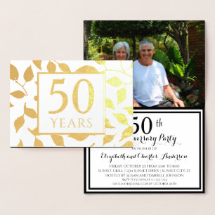Convites de Aniversário de Casamento de 50 anos co