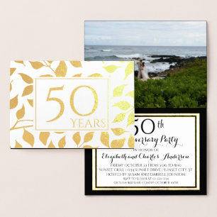Convites de Aniversário de Casamento de 50 anos co